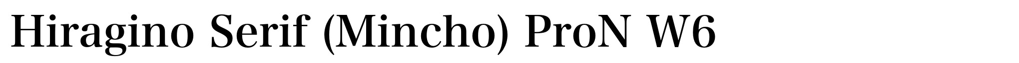 Hiragino Serif (Mincho) ProN W6 image